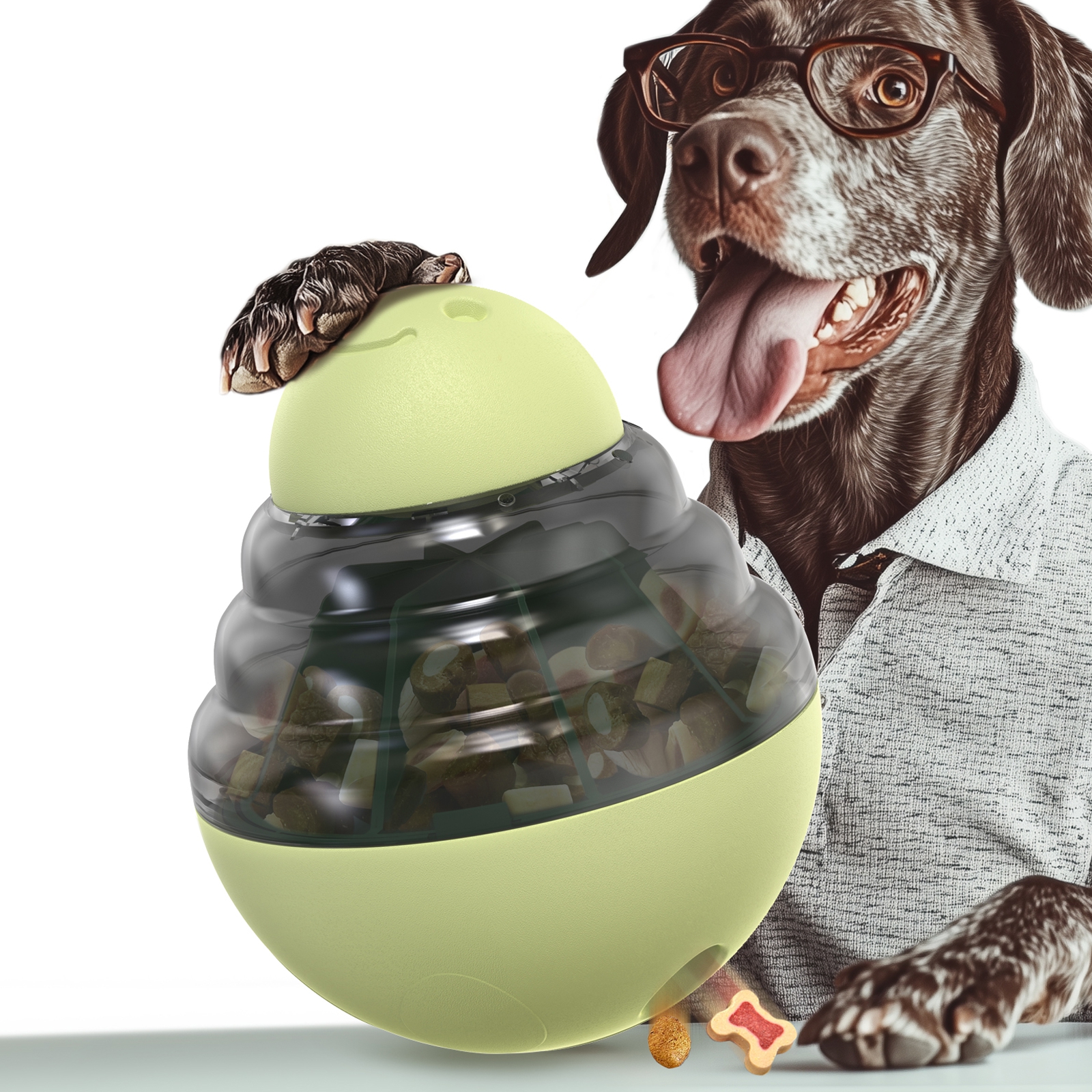 KADTC DOG WOBBLE TREAT TOWER DISPENSING TOY