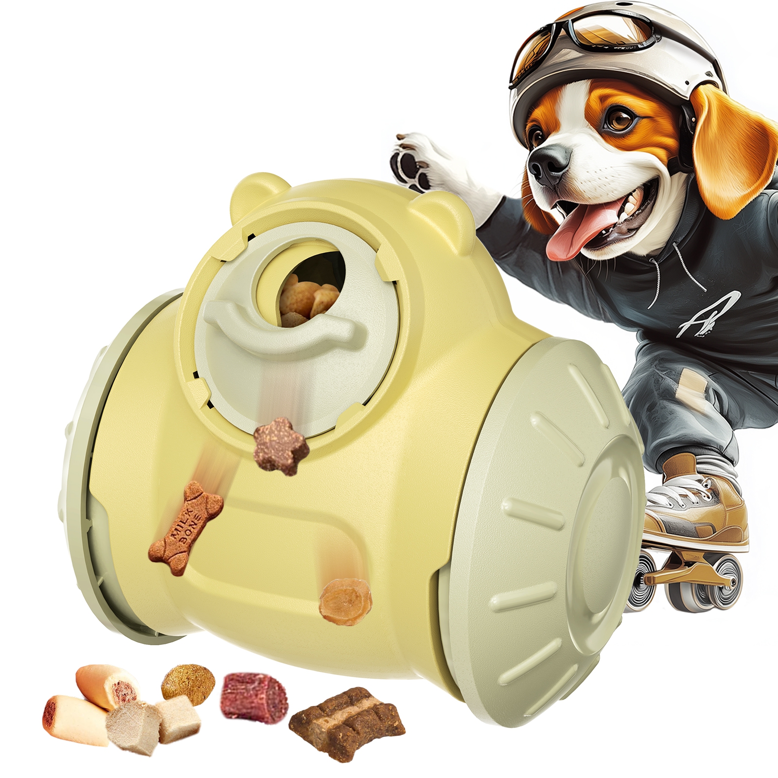 KADTC DOG ROLLING TREAT DISPENSING TOY SMALL SIZE