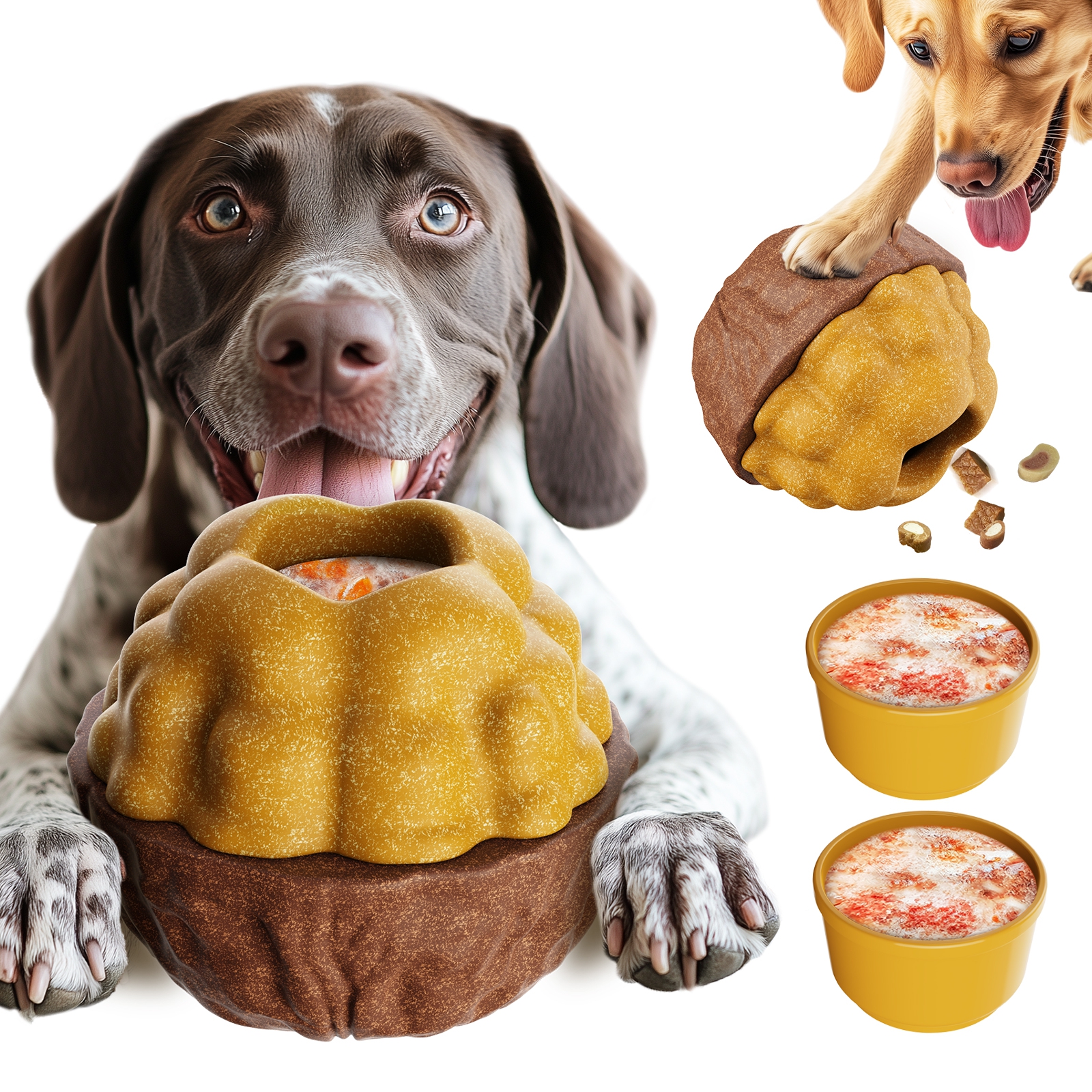 KADTC WALNUT MULTI-FUNCTIONAL DOG ENRICHMENT TOY